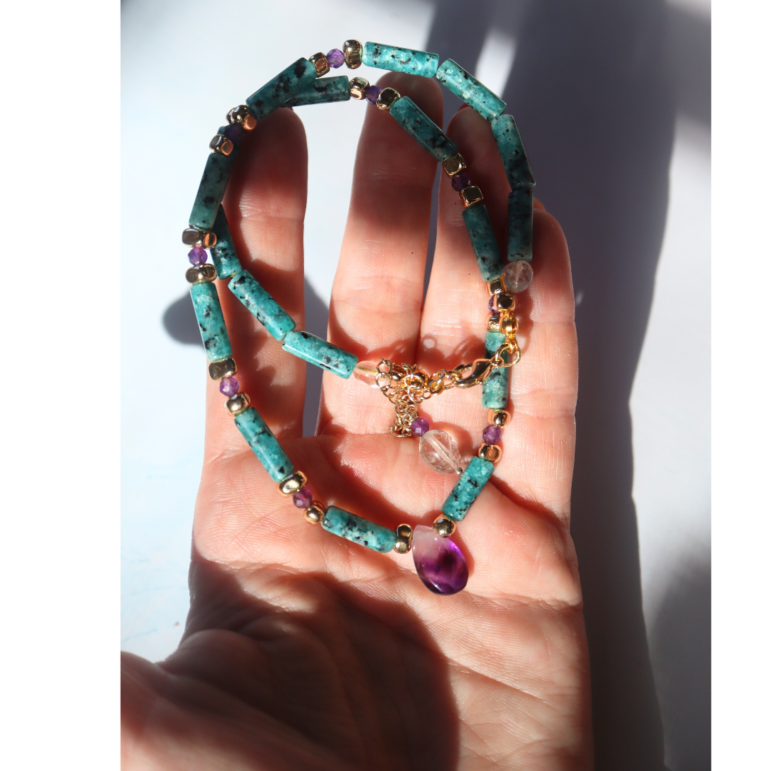 Amethyst Jade Necklace