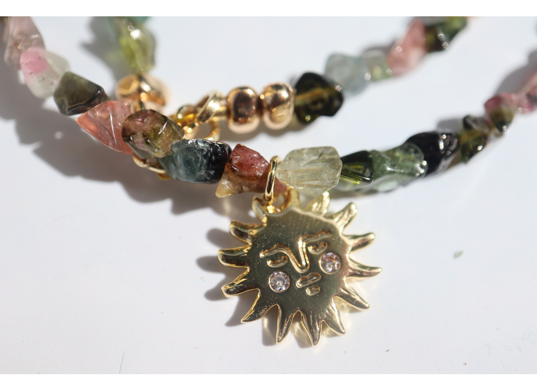 Sun Watermelon Tourmaline Necklace