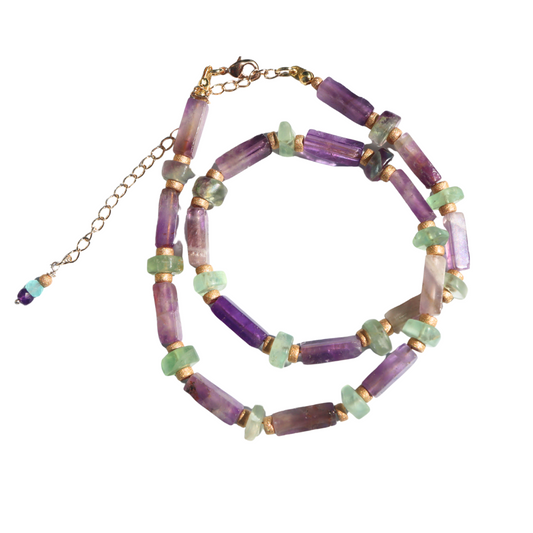 Amethyst Flourite Choker